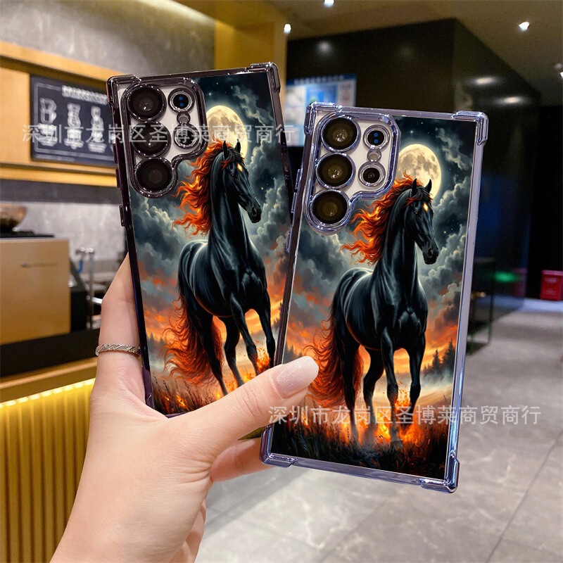 Pentium Black Horse Is Suitable for Samsung S26 Mobile Phone Case S25Ultra Anti-Fall Galaxy S23 Protective Case Note20 Pentium Black Horse Is Suitable for Samsung S26 Mobile Phone Case S25Ultra Anti-Fall Galaxy S23 Protective Case Note20