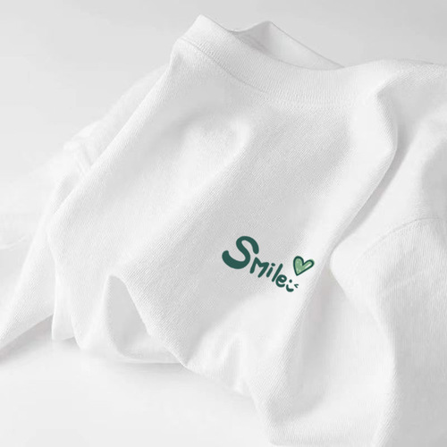White T-shirt for Women, Hong Kong Style Short Sleeve Summer Casual Ins T-shirt, High-End Round Neck Men's Top T-shirt, Little White T
