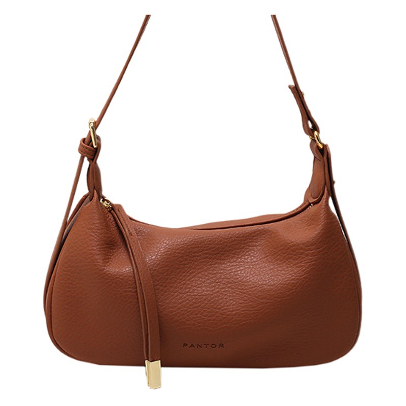 Bolso de hombro cruzado de alta calidad para mujer, nuevo estilo, con patrón de lichi, bolso de moda de nicho, tipo dumpling.