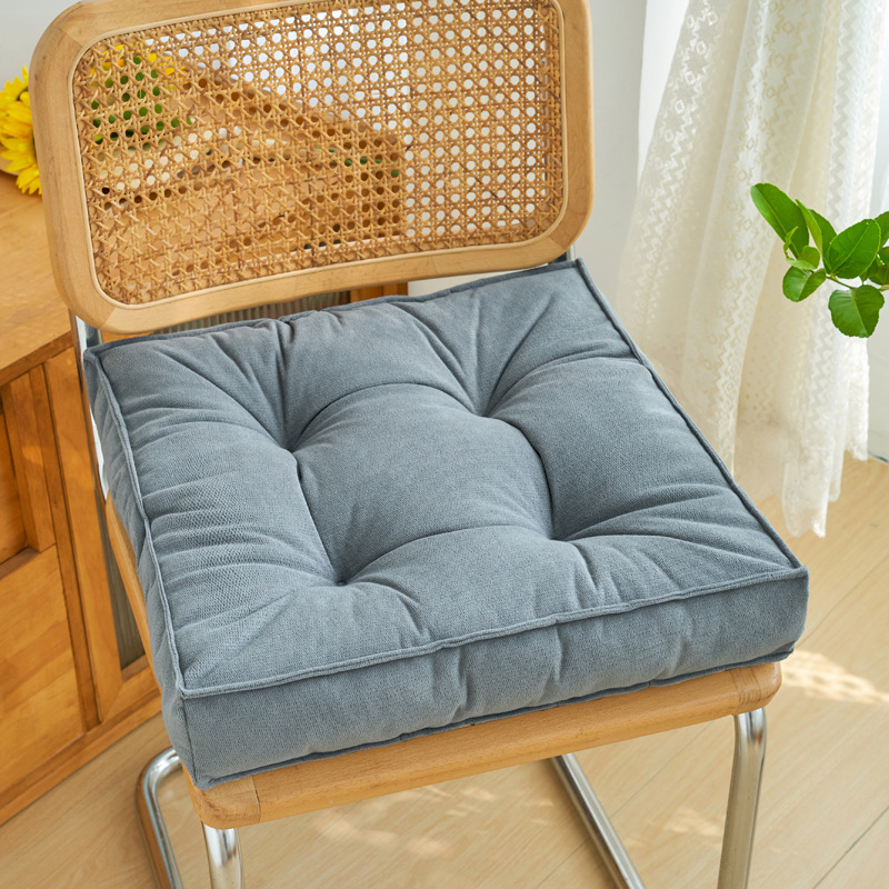 Nordic inswind cojín de color sólido de oficina Chenille espeso cojín de silla dormitorio ventana flotante Futon de arroz