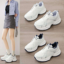 透气网面运动鞋女春秋季2025新款韩版百搭时尚防滑增高厚底老爹鞋
