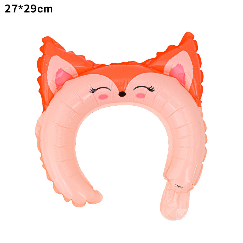 Globos inflables con forma de diadema para niños, famosos en Internet, regalos promocionales para escanear códigos QR, animales de dibujos animados, globos de aluminio para el Día Nacional