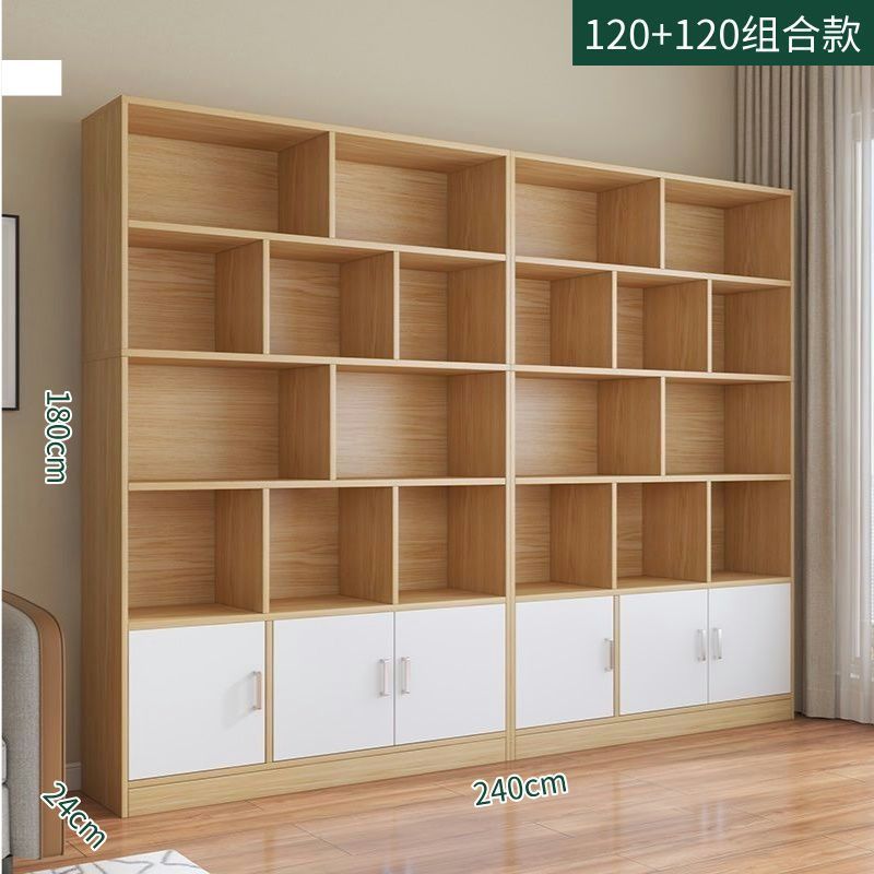 本棚床置き収納ラックシンプルな家庭用ディスプレイキャビネット本棚リビングルーム壁収納キャビネット学生寝室収納キャビネット|undefined