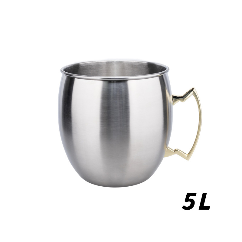 Cubo de hielo portátil de acero inoxidable, aislado, para bar, KTV, cerveza y champán