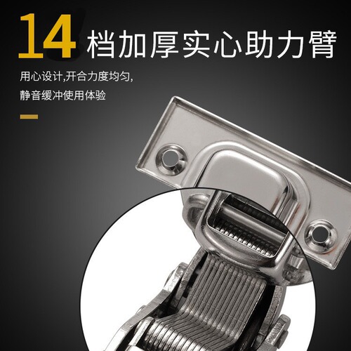Cabigu 304 stainless steel hinge damping wardrobe hinge cabinet door hydraulic buffer pipe spring hinge