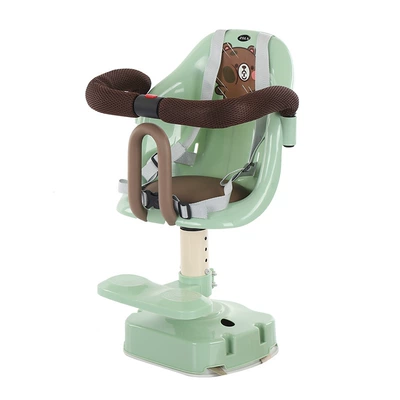 Electric Vehicle Child Safety Seat, Electric Vehicle Child Seat for Carrying Kids, Electric Vehicle Child Seat, Battery-Powered Vehicle Front-Mounted Baby Seat (Electric car child seat) - 353755cm-green