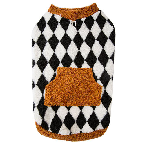 New autumn and winter big dog fleece vest, medium and large dog golden retriever Samoyed two-legged cotton coat, pet big dog clothes