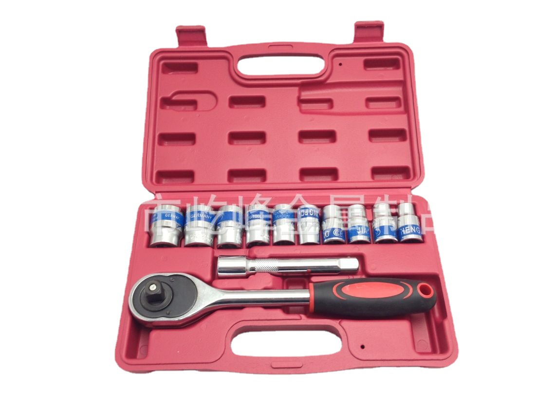 厂家现货批发， 镜面棘轮扳手12件套1/2套筒