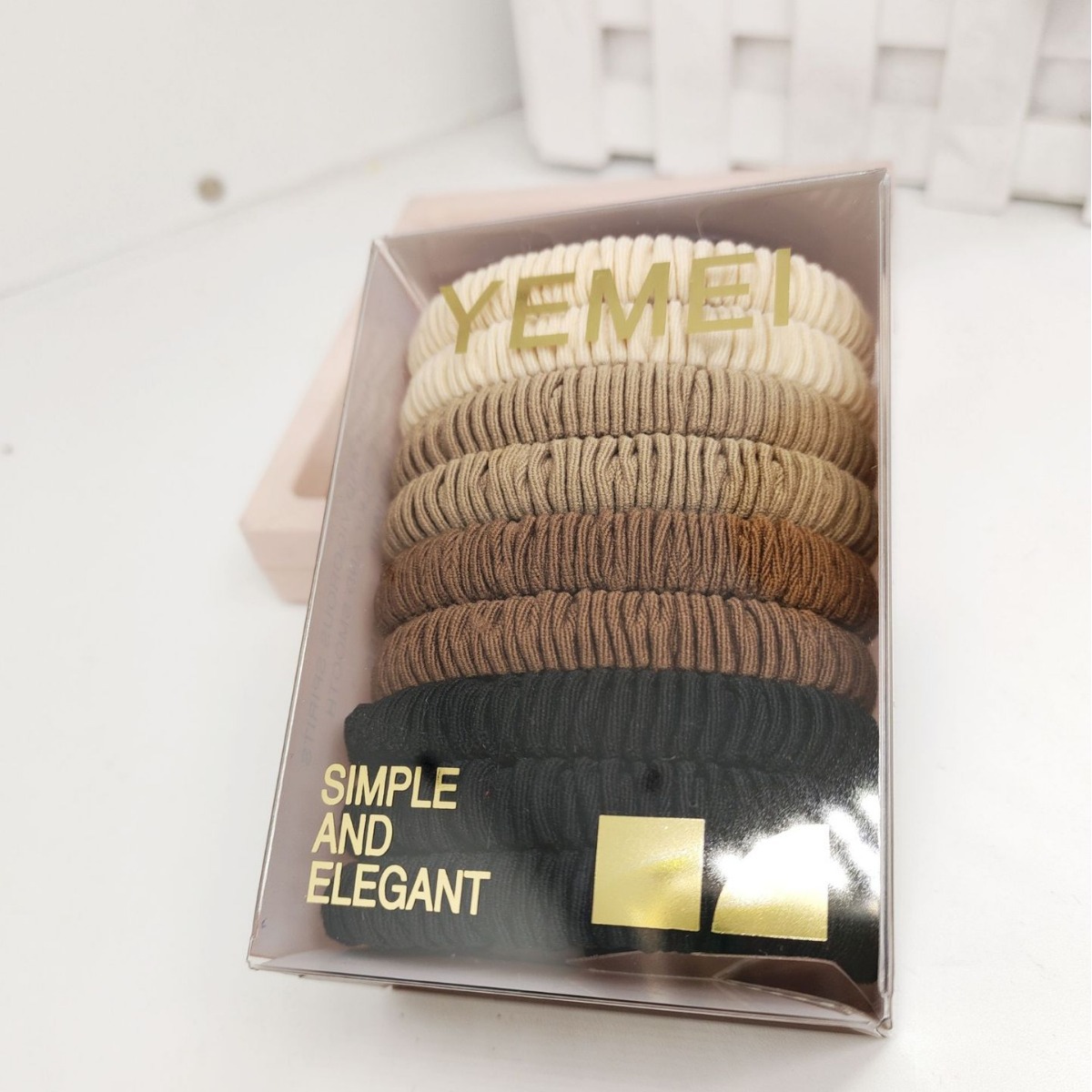 Venda colorida de las mujeres dulce estrellado cuerda de pelo en caja alta banda de goma elástica duradera banda de pelo no duele accesorios para el cabello
