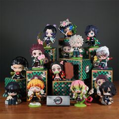 鬼灭之刃诞生花手办全套盲盒潮玩玩具摆件礼物富冈义勇