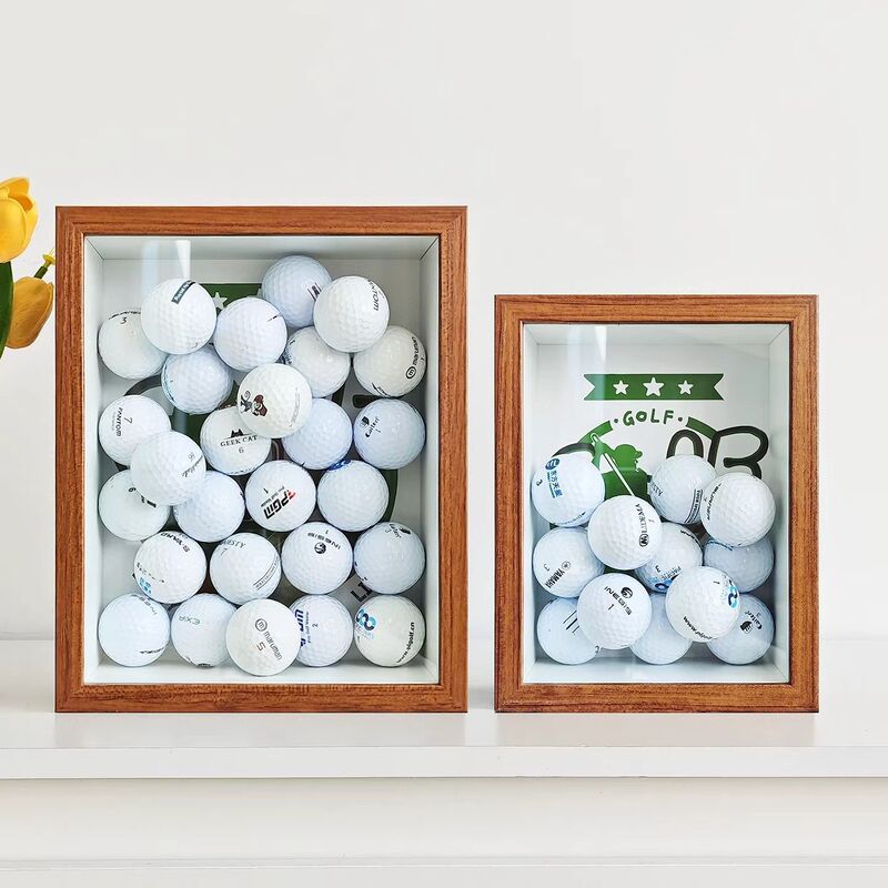 Golf ball collection photo frame DIY handmade hollow three-dimensional display frame storage box fan gift creative ornament