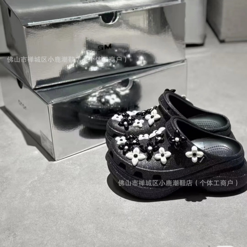 SMFK联名系列小鲸鱼洞洞鞋吴宣仪同款厚底舒适凉鞋女夏季外穿跨境|undefined