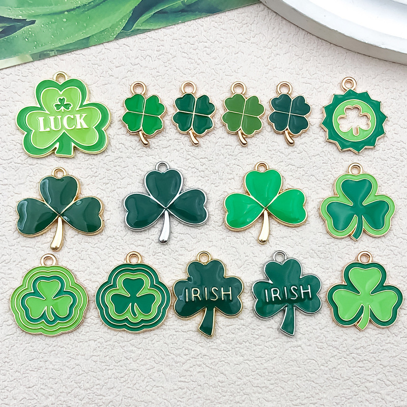 Irish Clover DIY Jewelry Accessories Clover Hat Oktoberfest Necklace Pendant Keychain Small Pendant