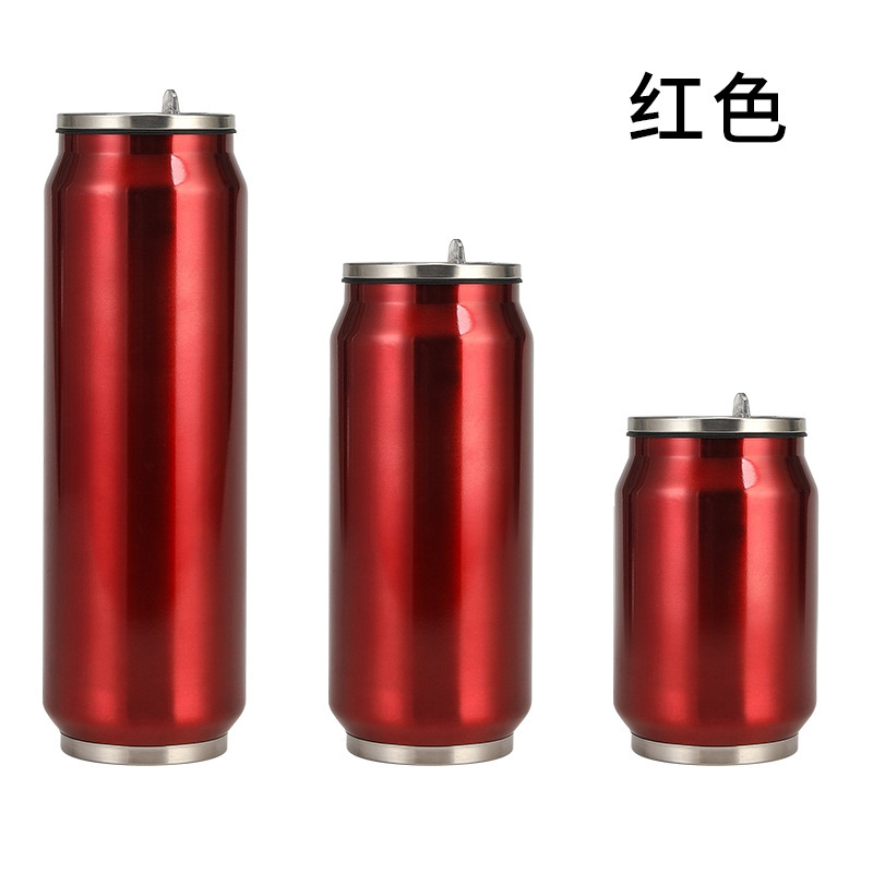 Sublimación térmica creativa de acero inoxidable aislamiento de alta capacidad lata de cola taza de agua de paja de estudiantes taza de regalo personalizada