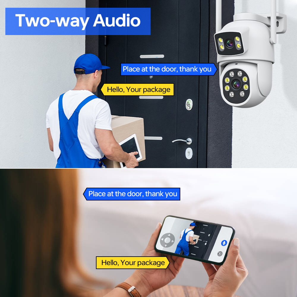 Yishiyun Wireless 4MP Outdoor Bullet Dome Surveillance Camera Kit with NVR