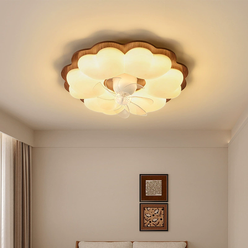 Ceiling light, retro cream creative air fan, lights, cloud, eyes protection