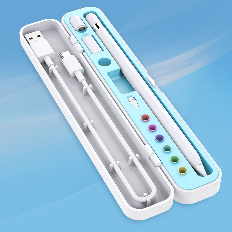 Adecuado para Apple caja de almacenamiento de lápiz Apple Generación de segunda generación pluma capacitiva pluma punta cubierta adaptador accesorios pluma caja