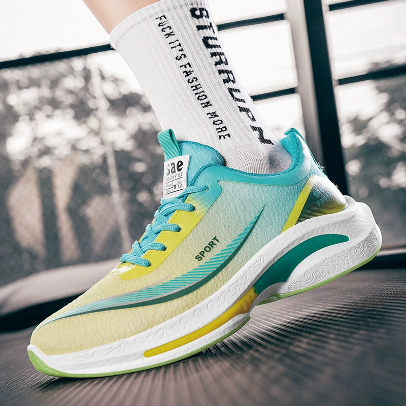 Мужская обувь весна 2024 новый прилив бренда повседневная спортивная обувь молодежная летняя сетка дышащая летающая беговая обувь
