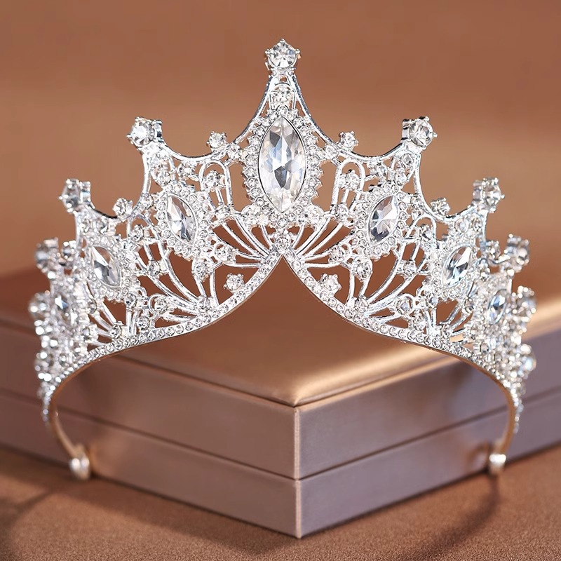 Cross-Border Bride Headpiece European And American Style Baroque Luxurious Alloy Crown Party Princess Dress Accessory_voghion.com