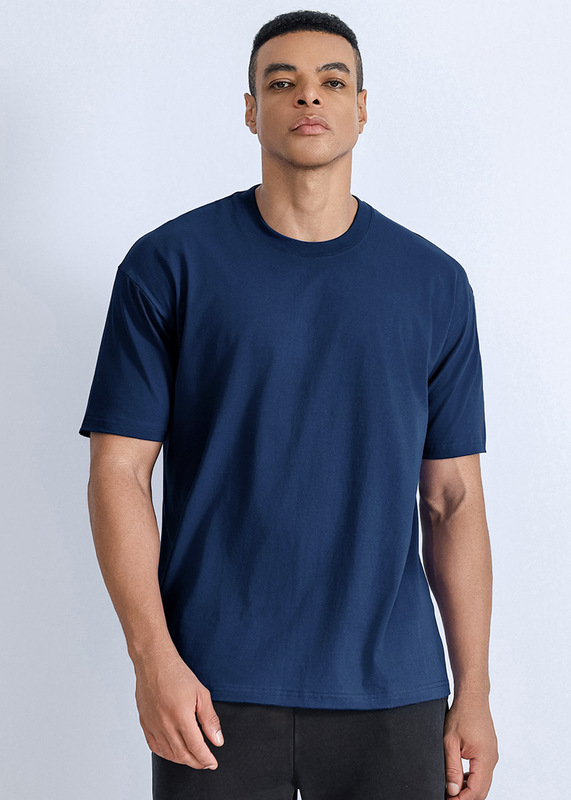 クロスボーダー欧米風230g純綿無地Tシャツ、ラウンドネック、筒型Tシャツ、男女兼用半袖Tシャツ|undefined