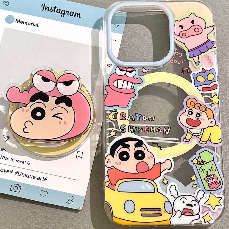 Cartoon car crayon small new with magnetic attraction for Apple 15promax mobile phone case 16/14 soft 13/12 female 11