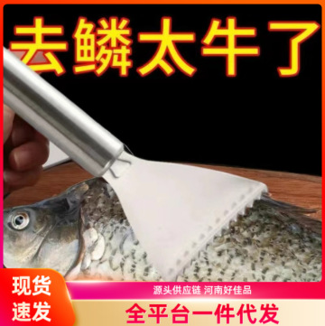 不锈钢鱼鳞刨工具厨房家用款刮鱼鳞器手动打鱼刀厨房去鱼鳞小工具
