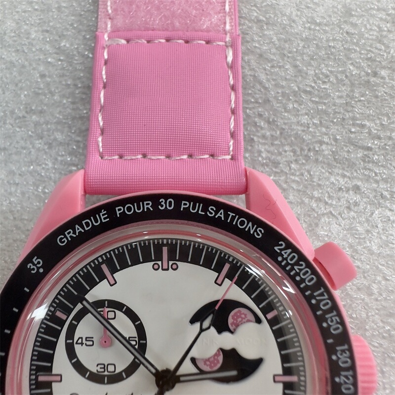 2025 New 40mm Large Dial Moon Landing Mission Couple Quartz Watch Multi-Function Chronograph