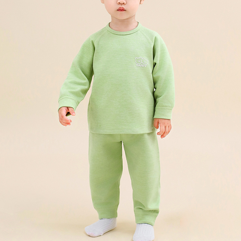 Paquete de ropa interior para bebés otoño y invierno para niños caliente base pijama dividido para niños y niñas abrigos de bebé pantalones de otoño