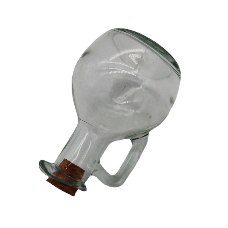 En stock oferta especial 170ml Águila boca mango Engrasador 180g pequeña botella de vino de vidrio de corcho transparente