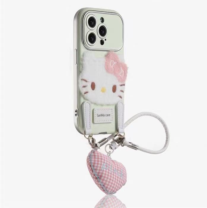 Parche de cordón de cuero de amor felpa kt-fondo verde-gran ventana sm