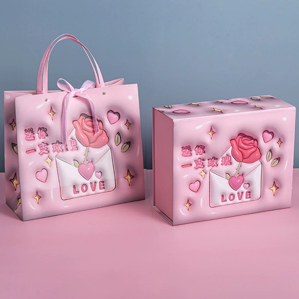 Gift box, handheld linen bag