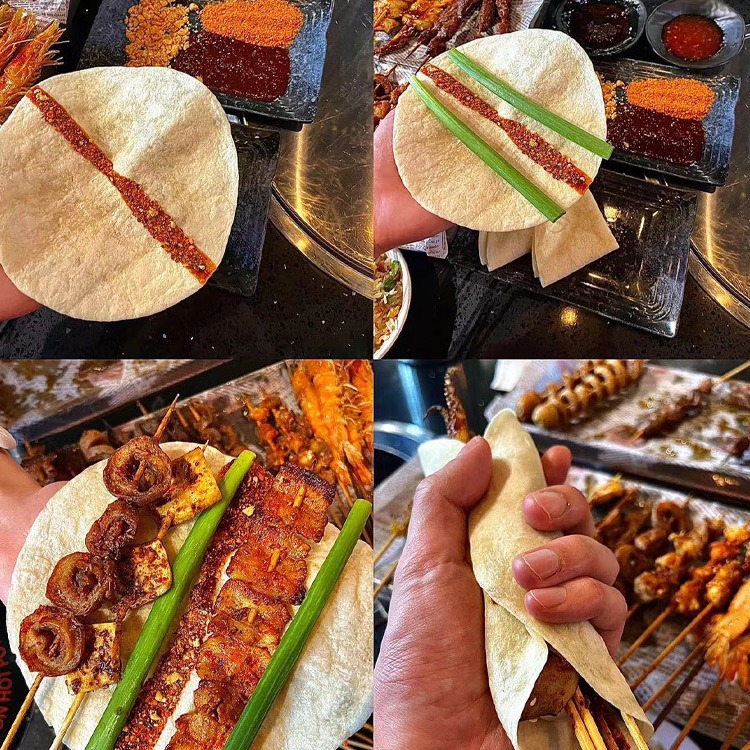 Zibo барбекю пряная горячая чаша чаша куриные шашлыки ароматные горячие горшки для барбекю Коммерческие стойки одноразовые бамбуковые палочки на открытом воздухе