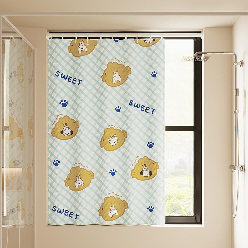 Bathroom Small Window Curtain Punch-free Toilet Small Curtain Toilet Window Shade Curtain Anti-running Light Hanging Curtain Bathroom Small Window Curtain Punch-free Toilet Small Curtain Toilet Window Shade Curtain Anti-running Light Hanging Curtain
