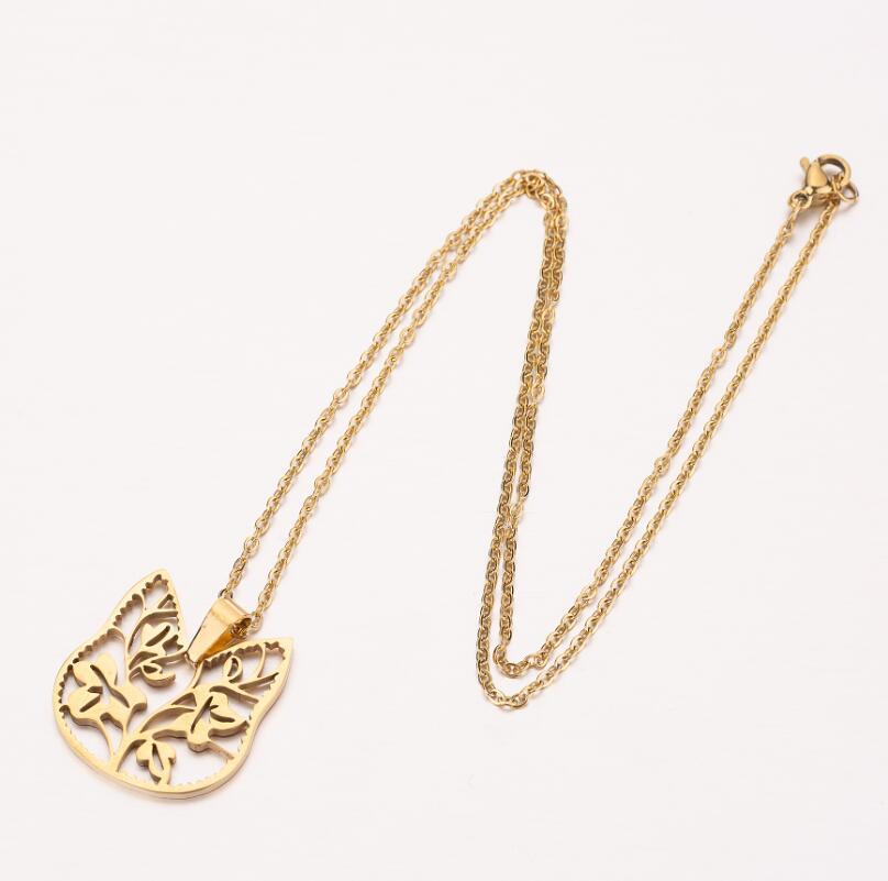 Fashion Geometric Stainless Steel Plating Necklace_colorza_3