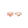 One size zirconium, cute design advanced adjustable ring, high-quality style, on index finger, internet celebrity