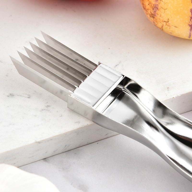 Stainless Steel Green Onion Cutter Creative Home Vegetable Scallion Shredder Slicer Knife Shredding Tool Kitchen Grater Shredding Knife