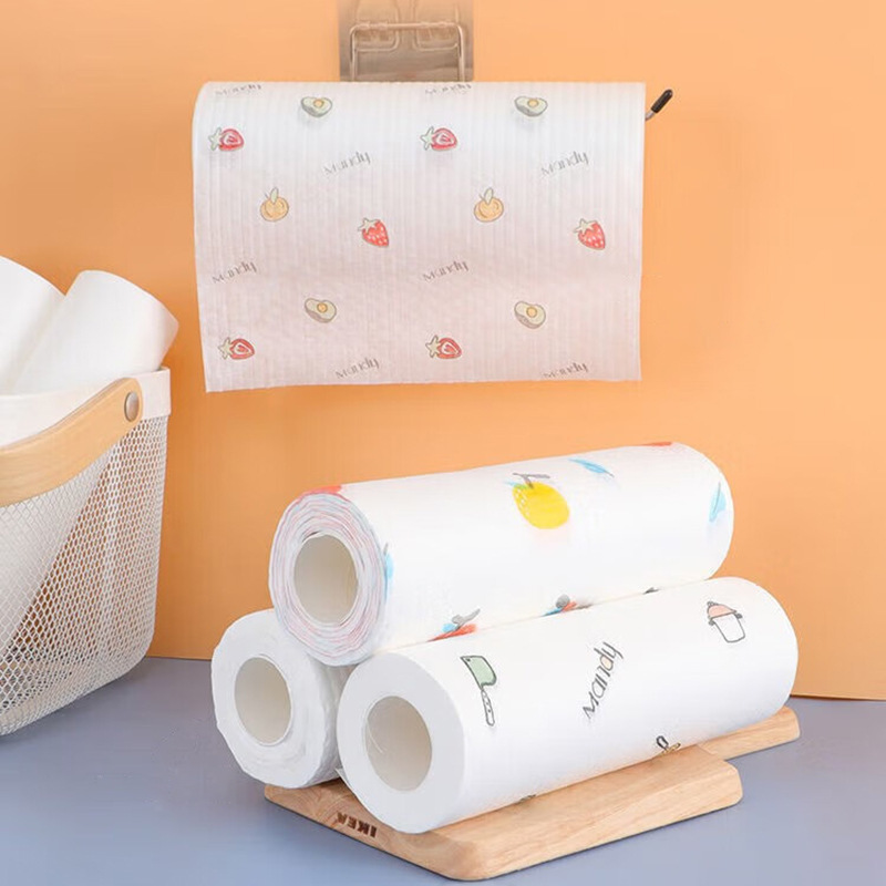 Disposable Lazy Rag Factory Kitchen Paper Dish Cloth Washing Printing Wet and Dry Kitchen Special Paper Wholesale