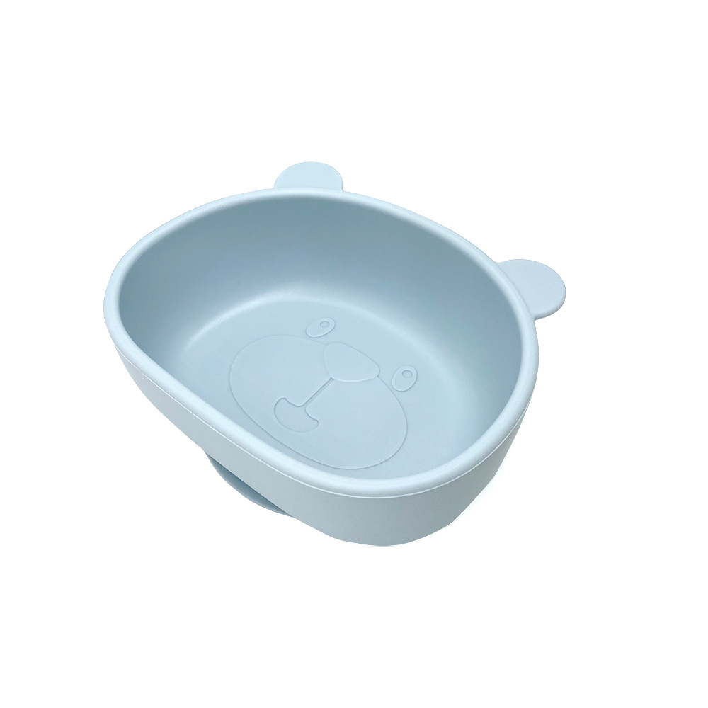 Bebé y bebé suministros Placa de silicona integrada vajilla para niños dibujos animados Panda suplemento alimenticio infantil tazón tenedor cuchara traje