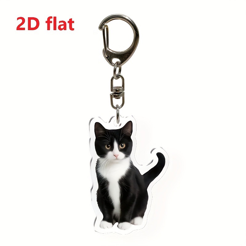 Colgante acrílico transfronterizo gatito negro decoración espejo retrovisor colgante para los amantes de las mascotas colgante joyas