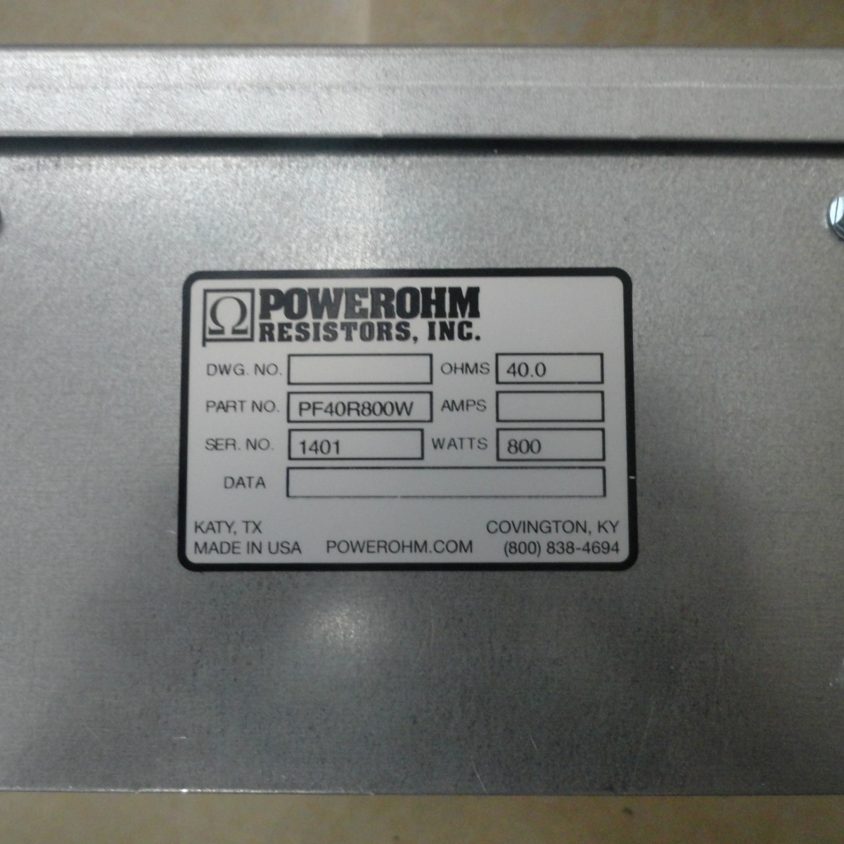PF40R800W   POWEROHM   电阻器