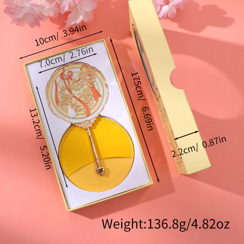 JZ-000037 AR-Autumn leaves-handle mirror