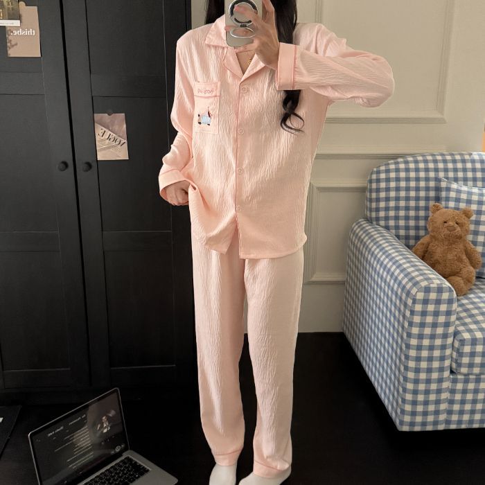 Venta al por mayor transfronteriza en vivo estilo caliente otoño dulce dibujos animados nubes algodón pantalones de manga larga pijamas traje de estudiante servicio a domicilio