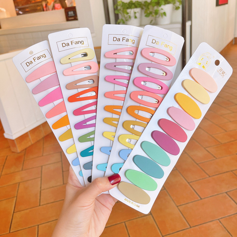 100g Weight Hair Clip Hair Accessories Type 1 Set Quantity Daily Occasion Plastic Material Geometric, Colorful Pattern Kid'S Gender Simple Style Style Kid's Simple Style Geometric Colorful Plastic Hair Clip 1