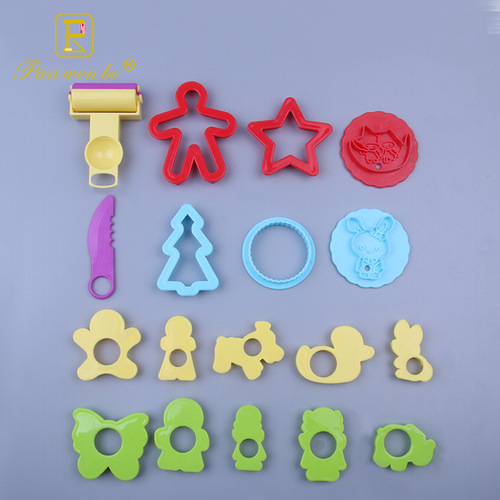 Panwenbo Children's 18-piece clay tool set plasticine DIY seal creative gift toys wholesale