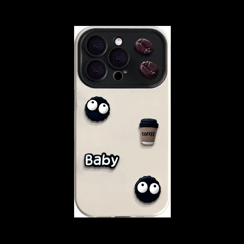 Briquetas de grano de café tridimensionales-superior negro blanco-dos en uno LF