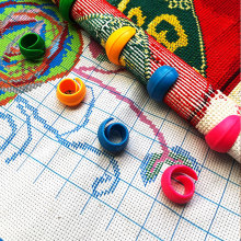 十字绣卷布管卡扣卷布扣卡布扣夹子简易绣架十字绣护指绷带防扎手