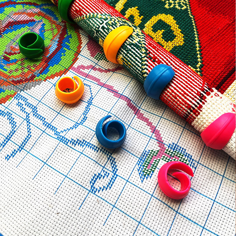 十字绣卷布管卡扣卷布扣卡布扣夹子简易绣架十字绣护指绷带防扎手