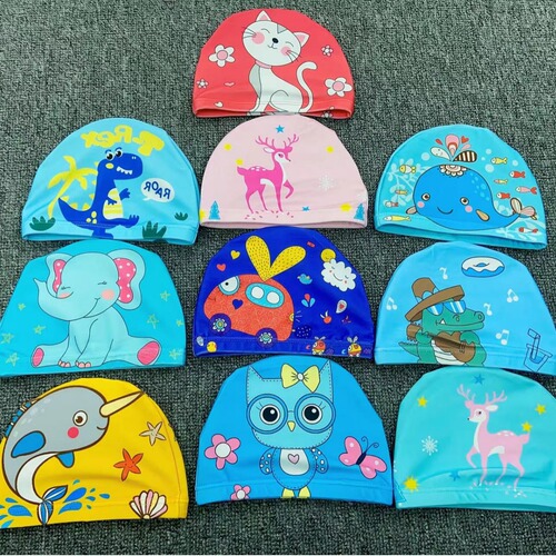 Children's Cartoon Swimming Cap Multicolor Cartoon Children's Swimming Cap Wholesale