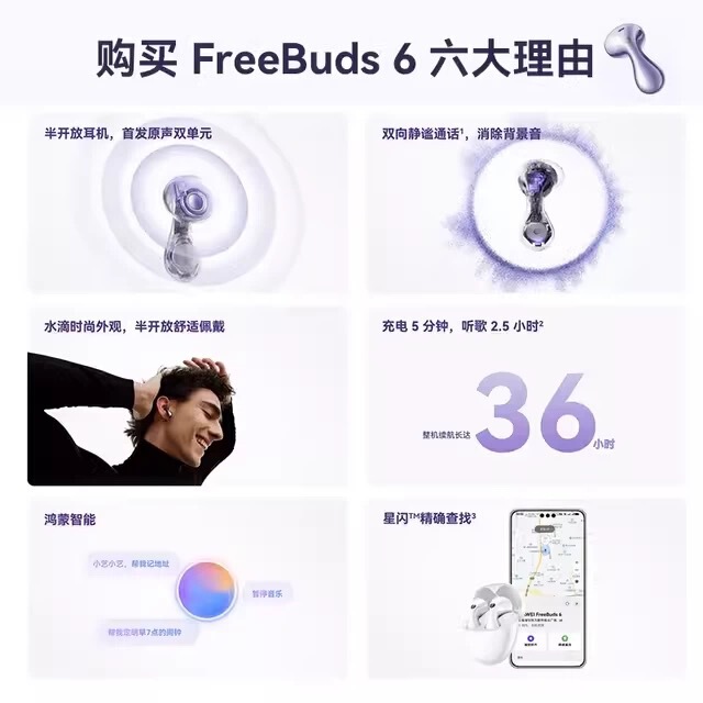 原装适用华为FreeBuds6真无线耳机降噪入耳式长续航智能蓝牙耳机|undefined