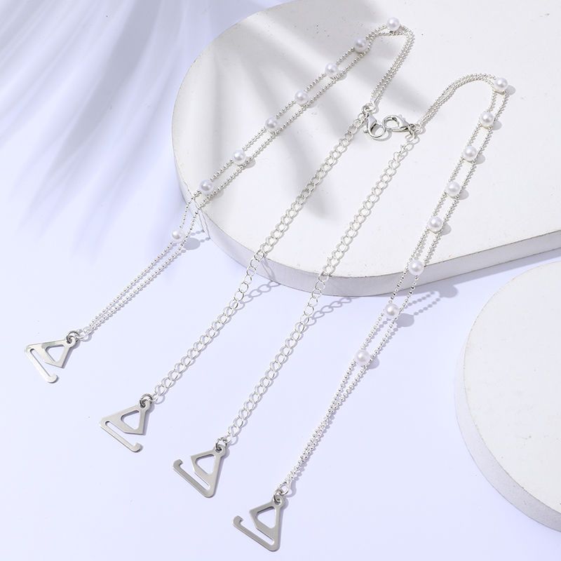 체인 클립 펄 숄더 [트라이앵글 버클]